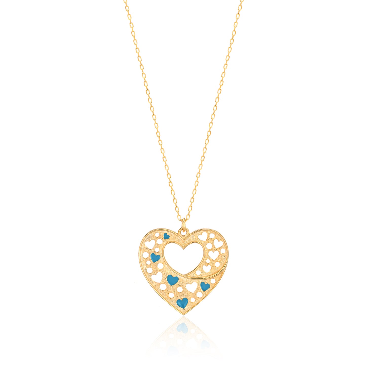 Enamel Heart Sterling silver Necklace