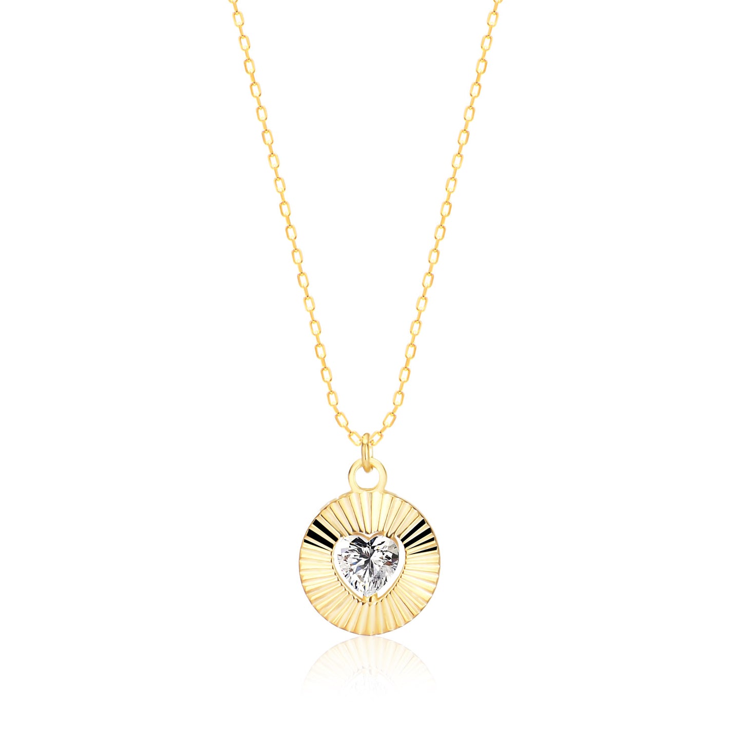 Cubic Zircon Heart Sterling silver Necklace