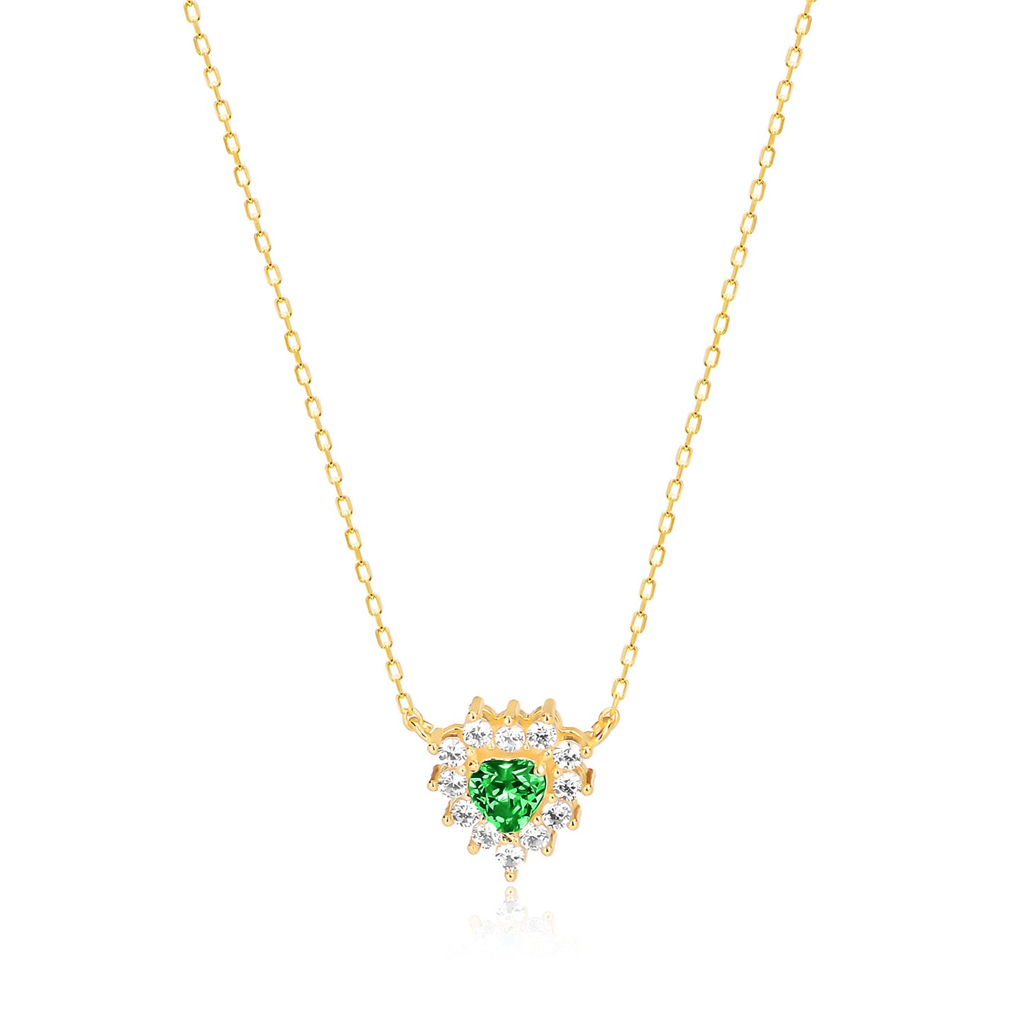 Cubic Zircon Heart Sterling silver Necklace