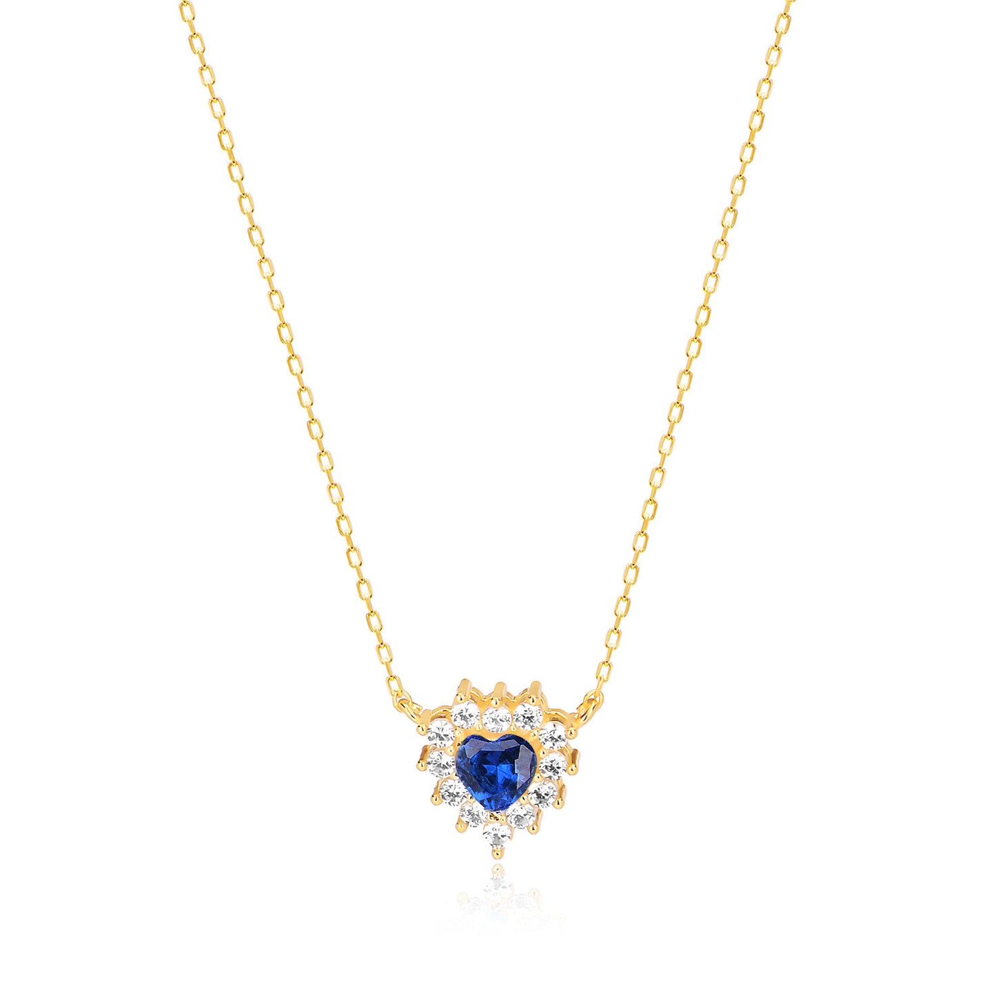 Cubic Zircon Heart Sterling silver Necklace