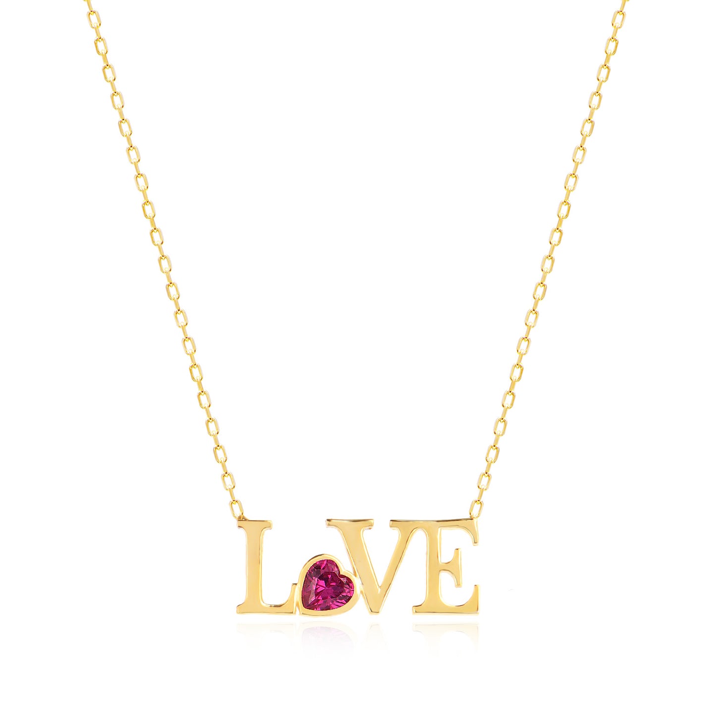 Cubic Zircon Love Heart Sterling silver Necklace