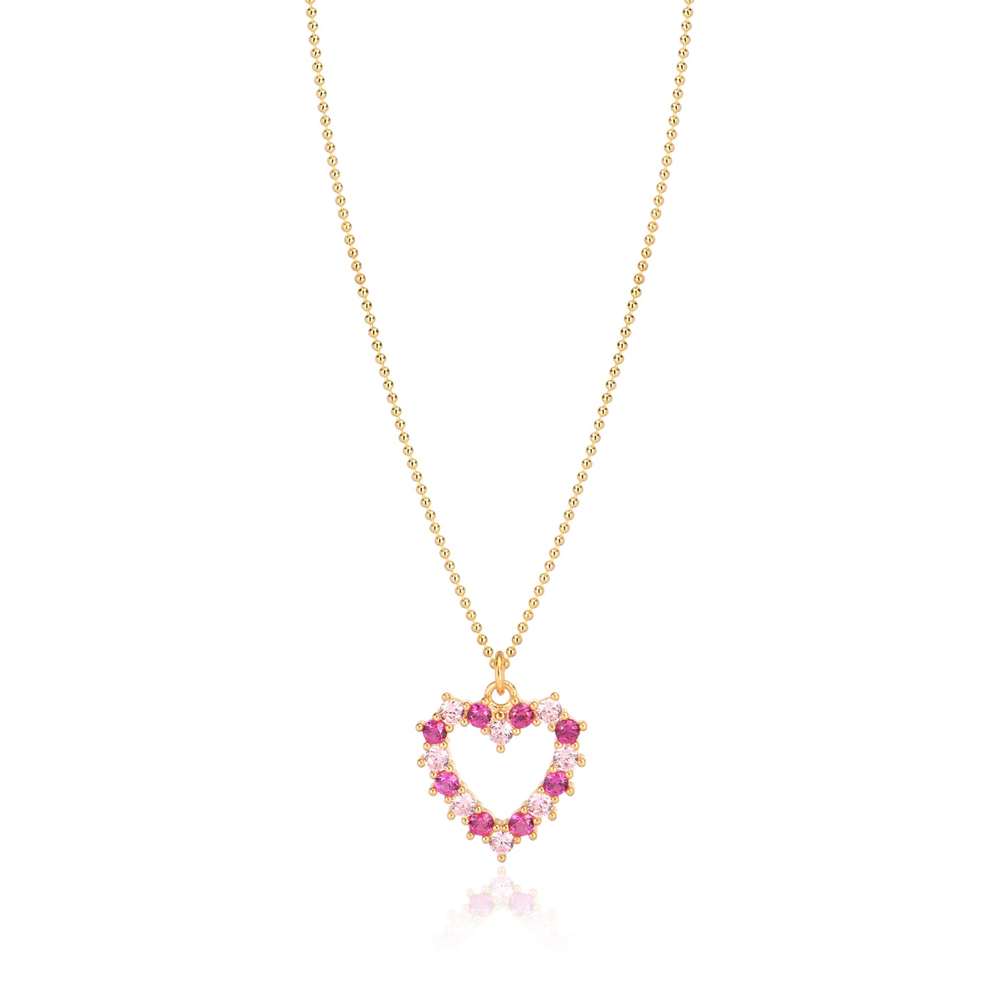 Cubic Zircon Heart Sterling silver Necklace