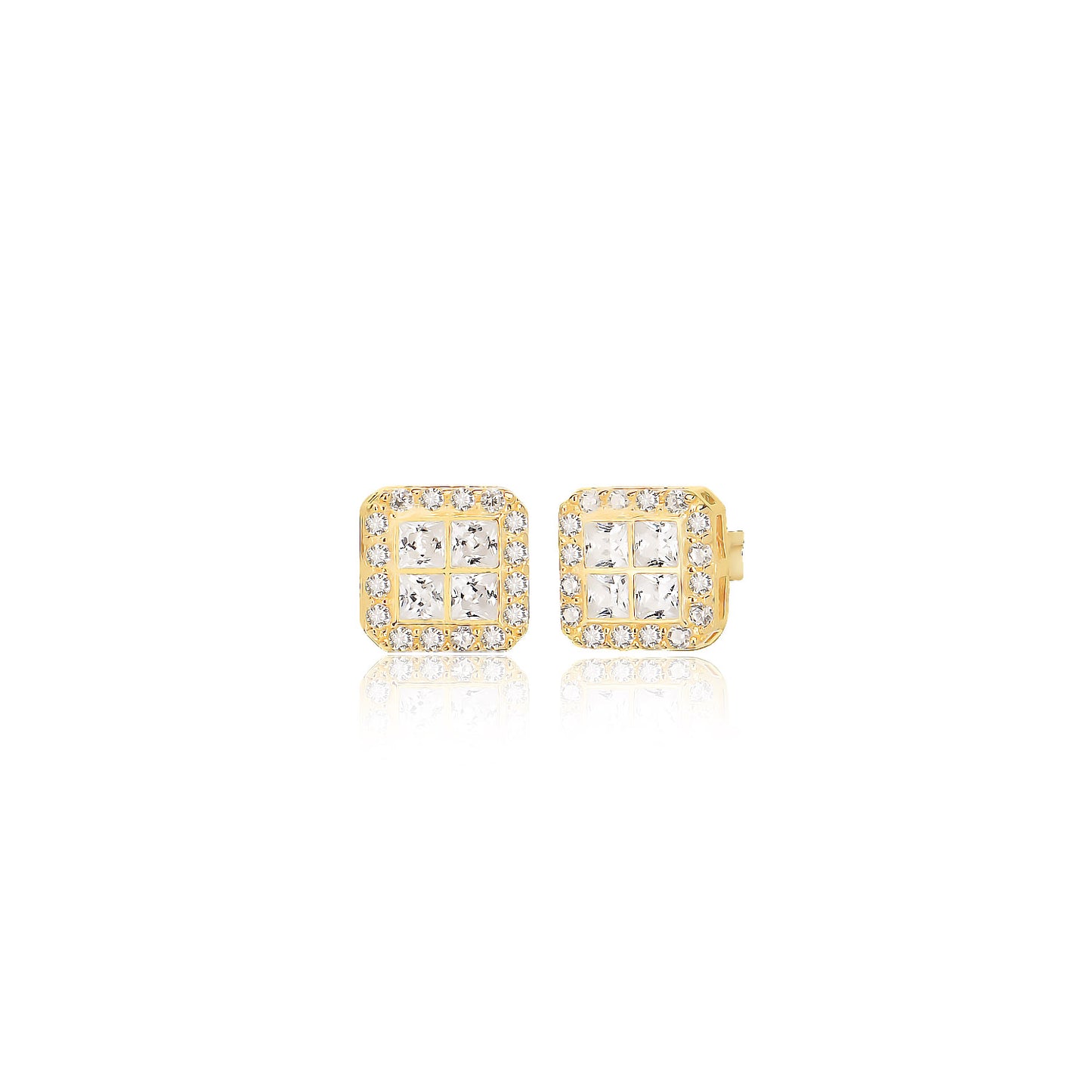 Cubic Zircon Geometric Stud earring in Sterling silver