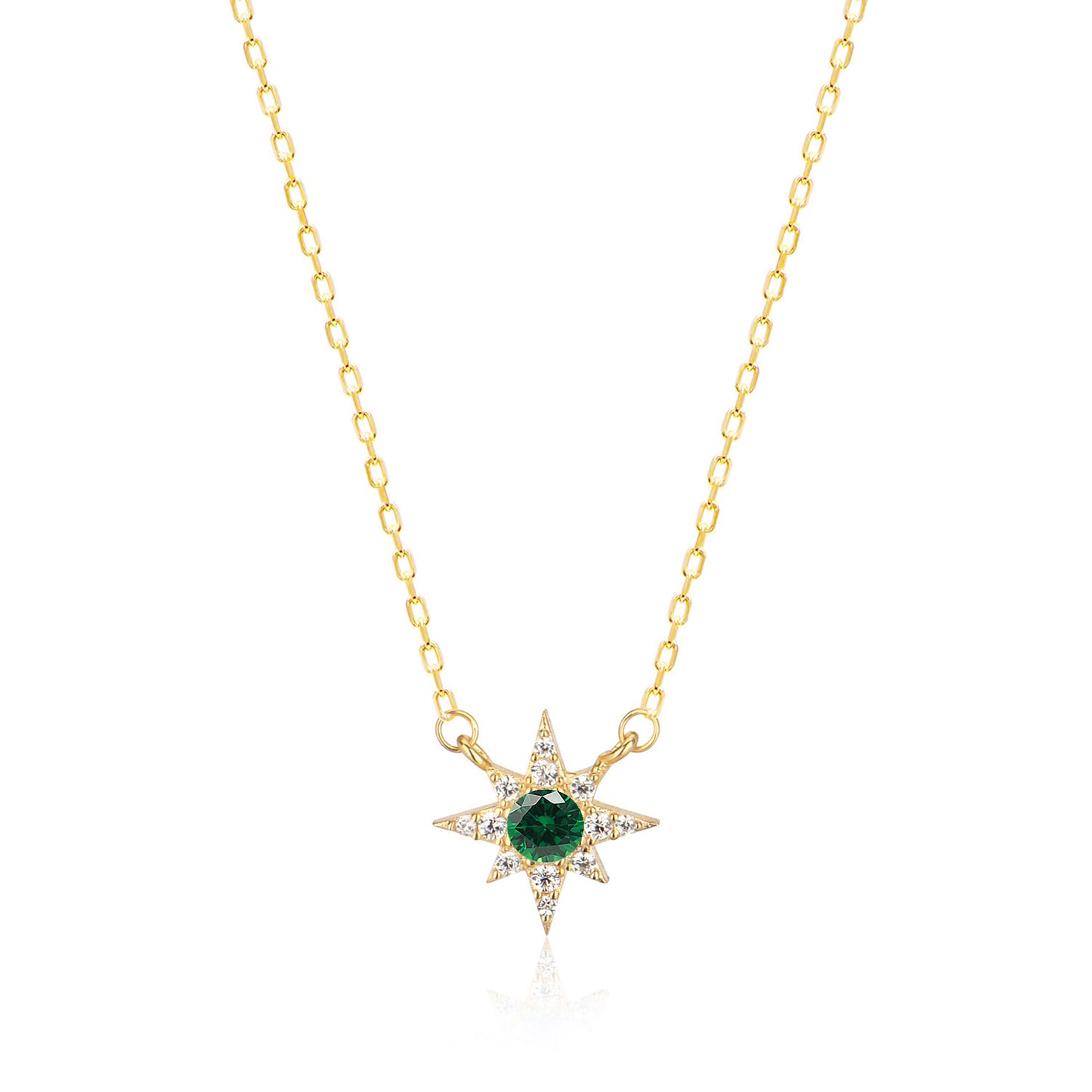 Cubic Zircon Star Sterling silver Necklace