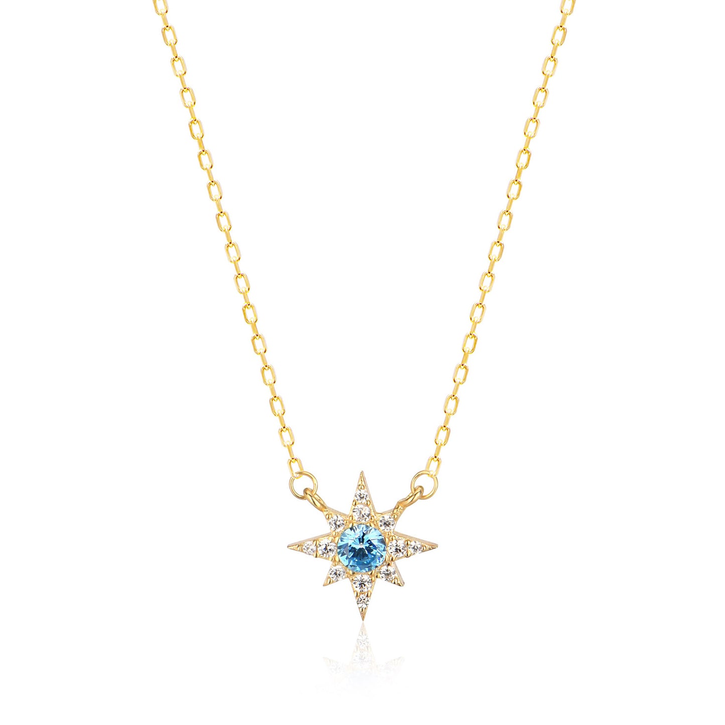 Cubic Zircon Star Sterling silver Necklace