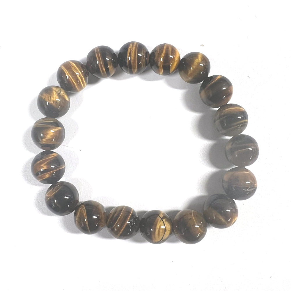 Tiger's Eye Stone Bead Bracelet