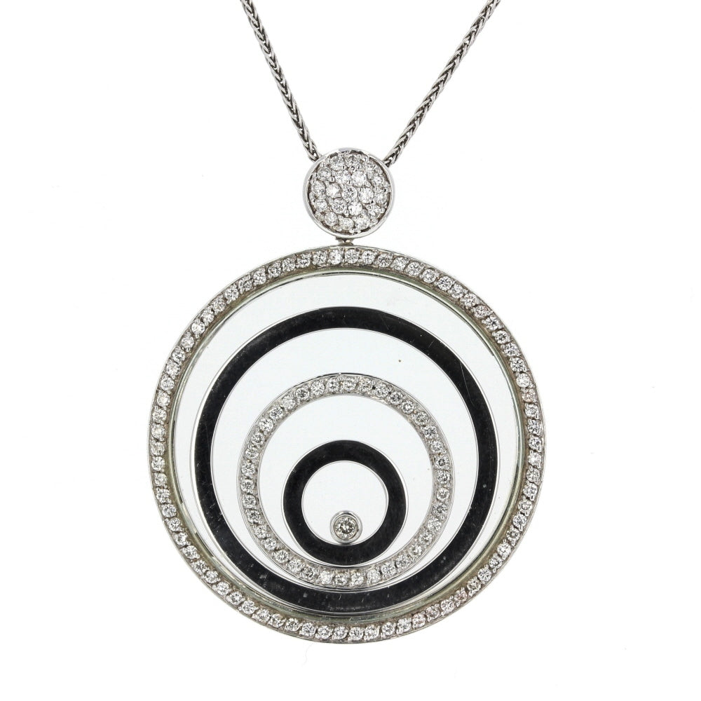 White Gold Floating Diamond Pendant
