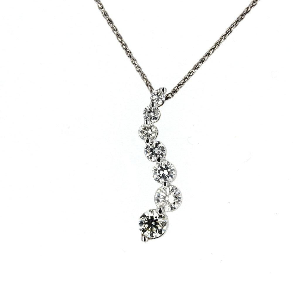 White Gold Diamond Journey Pendant