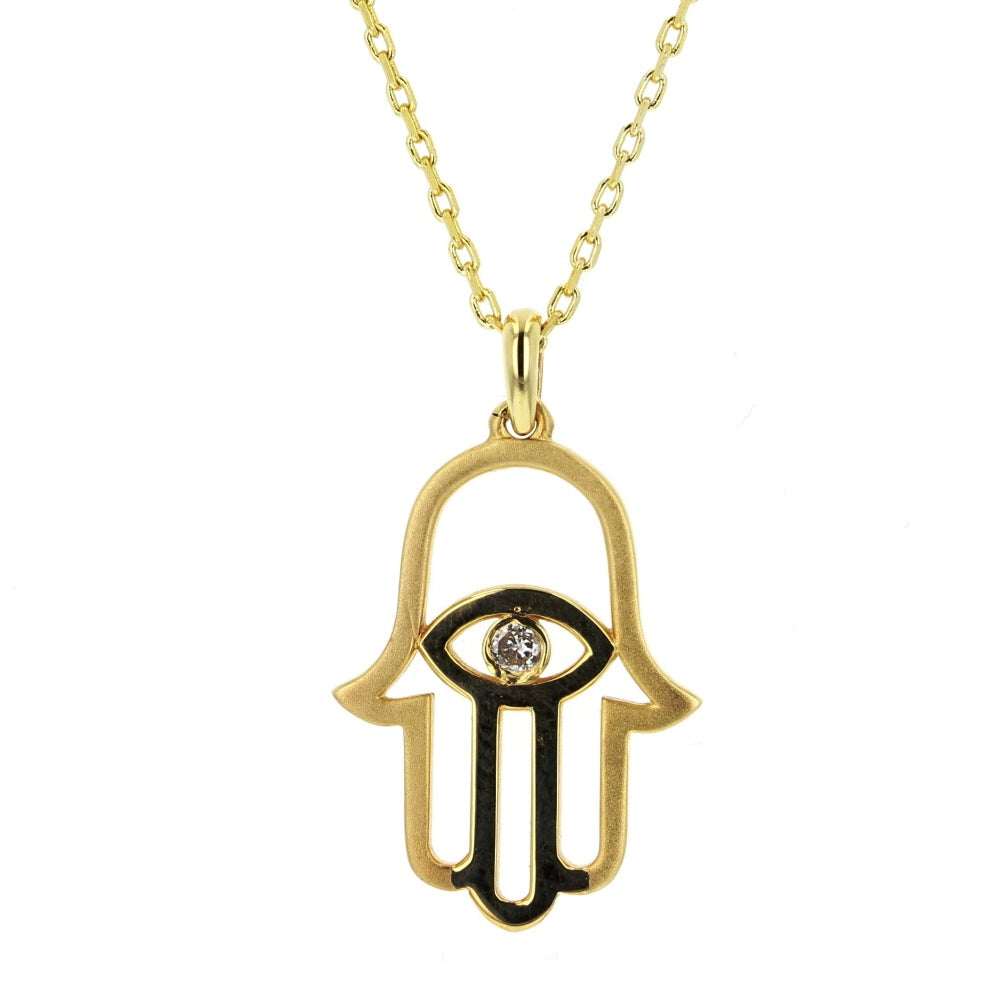 Yellow Gold Hand Of God Pendant