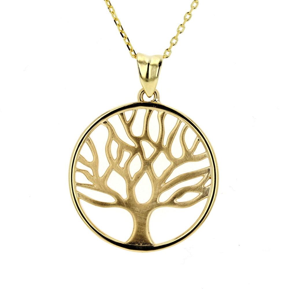 money tree pendant gold Money Tree Circle Pendant