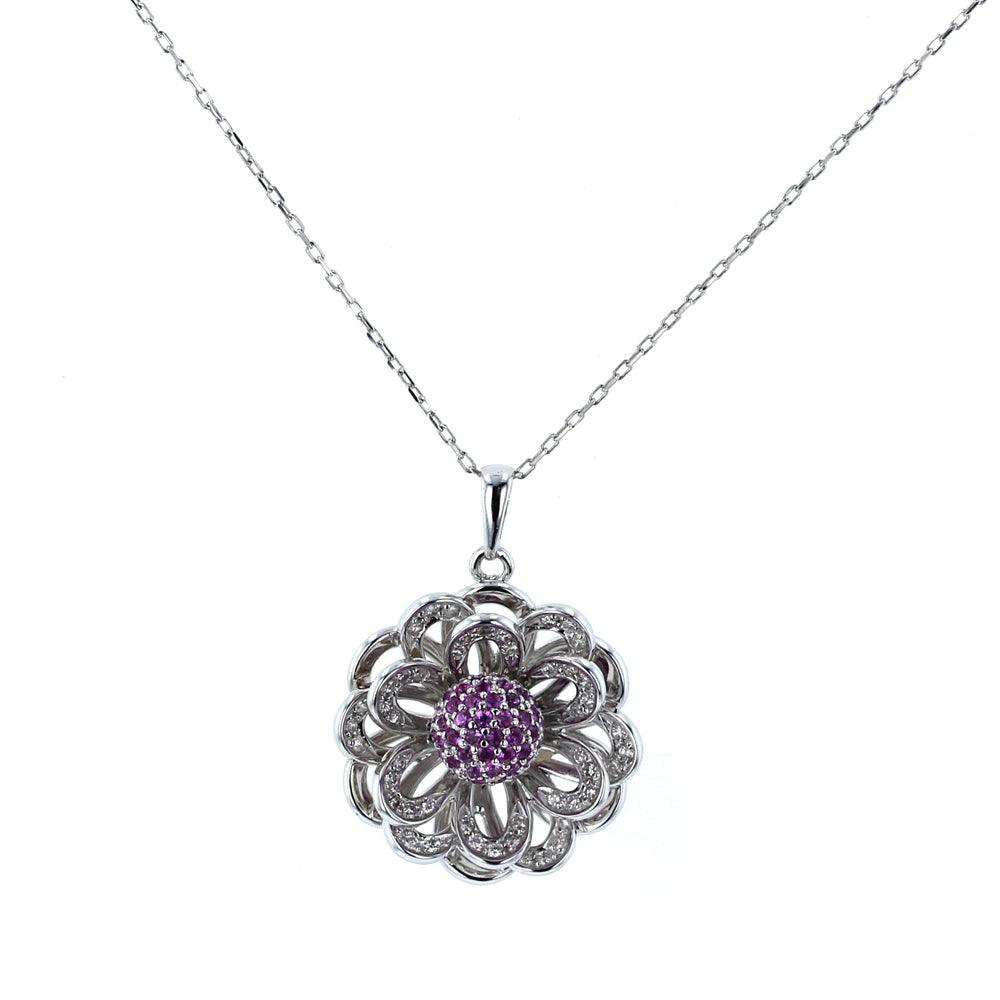 Diamond & Pink Sapphire Pendant
