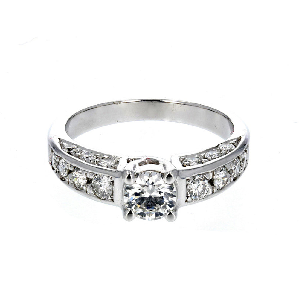 14KT White Gold Diamond Engagement Ring