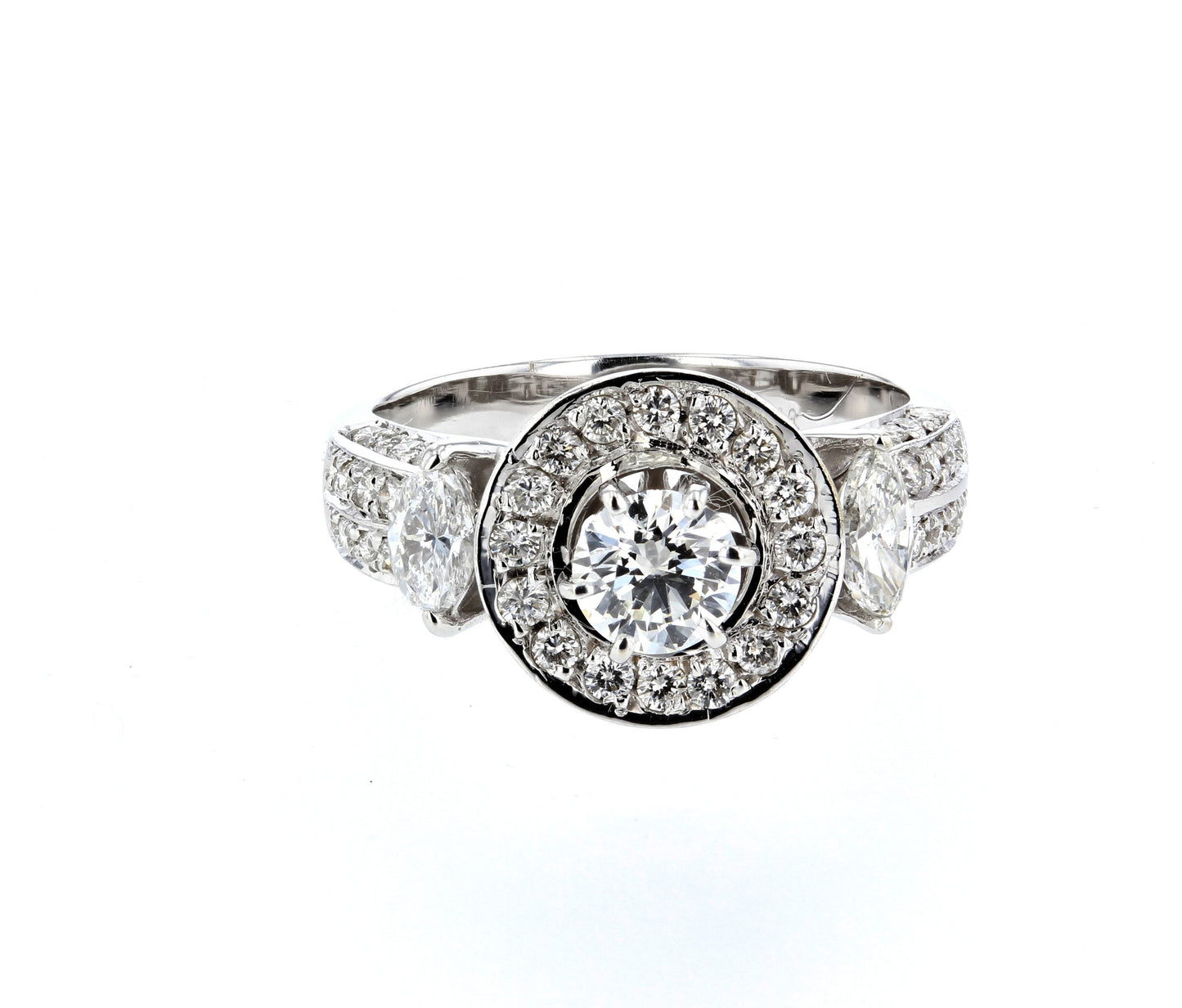 14KT White Gold Diamond Engagement Ring