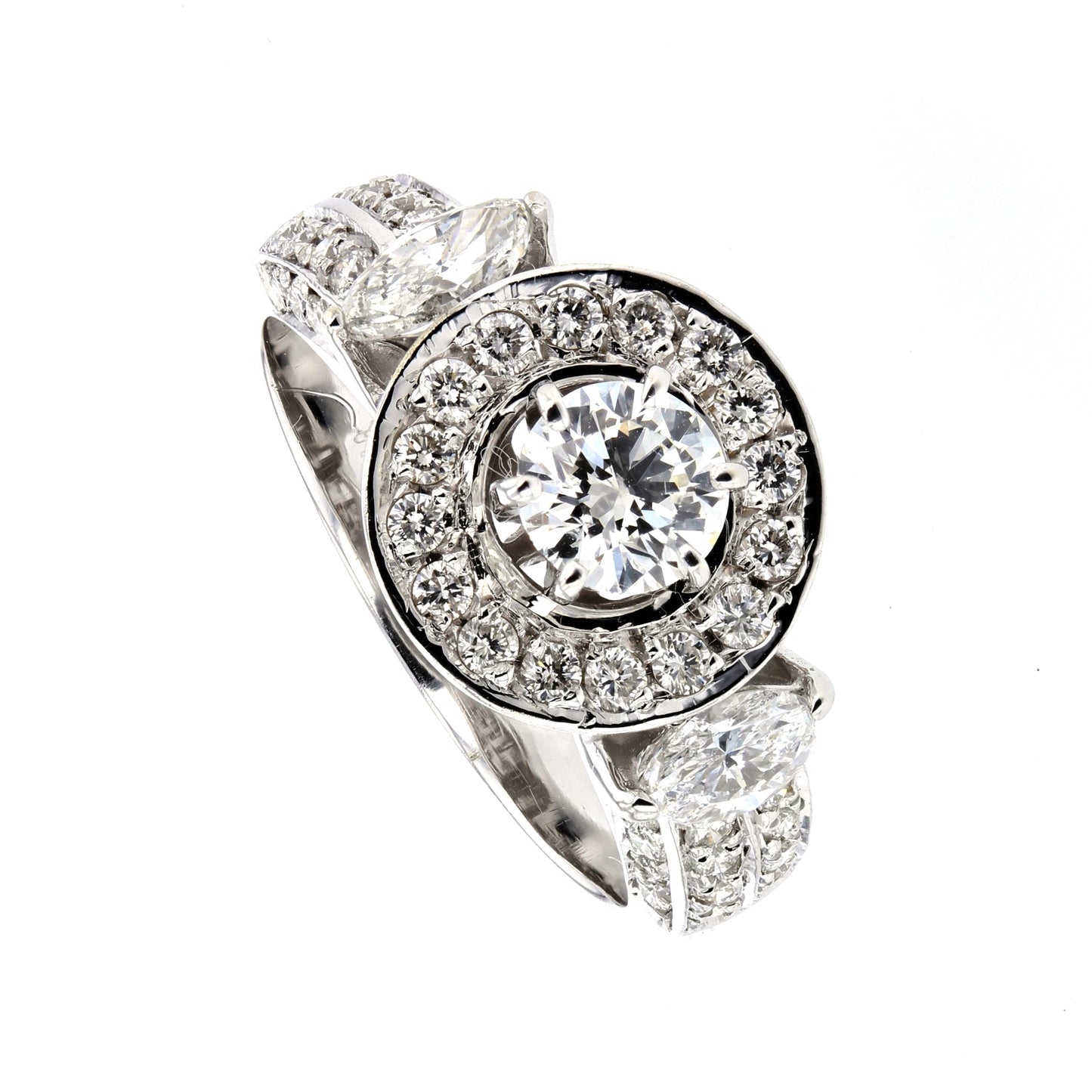 14KT White Gold Diamond Engagement Ring