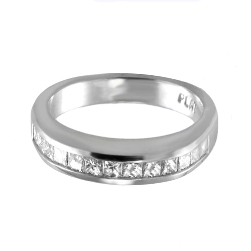 Platinum Channel Set Princes Diamond Band