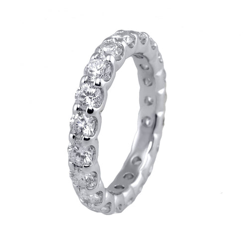 Prong Setting White Gold Diamond Eternity Band