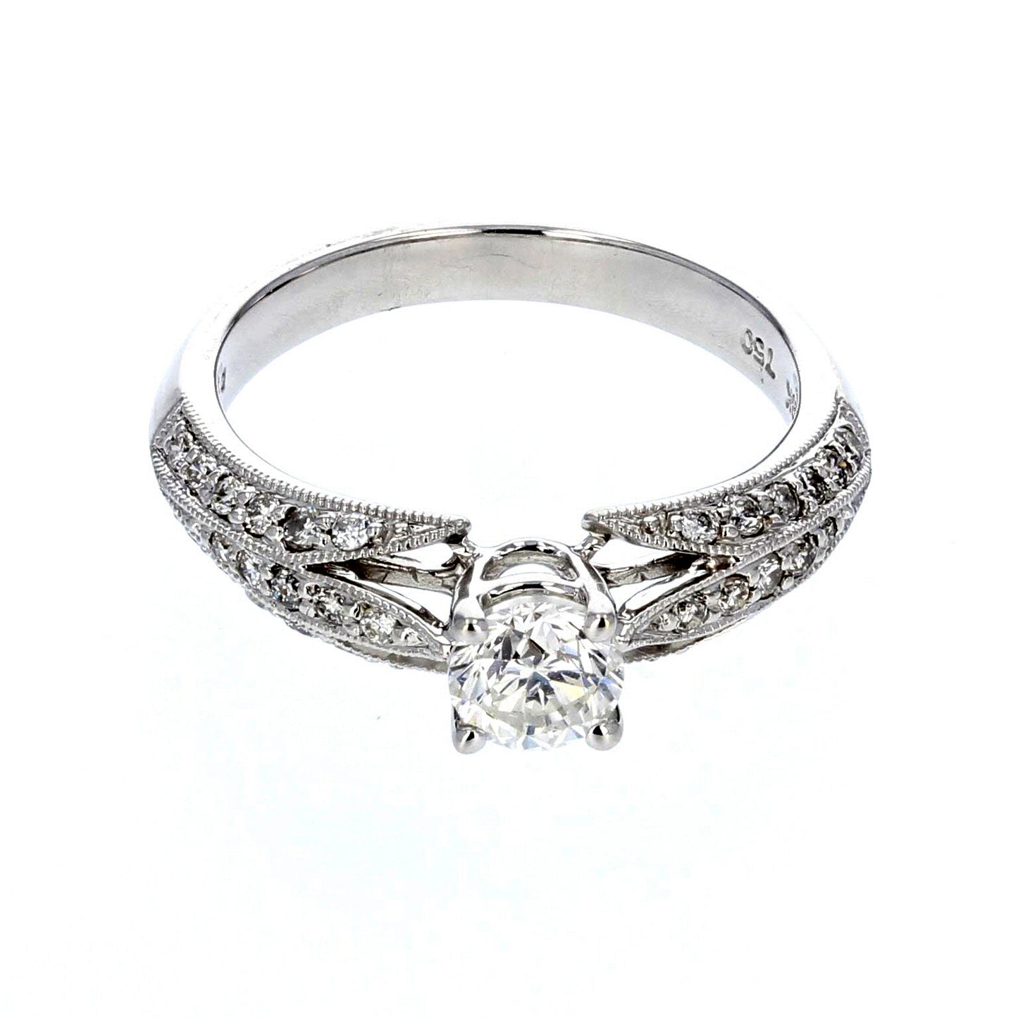 18KT White Gold Diamond Engagement Ring