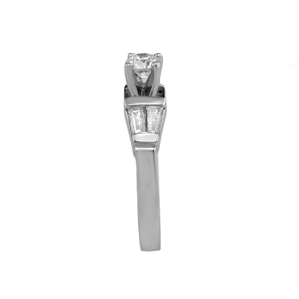 14KT White Gold Diamond Engagement Ring