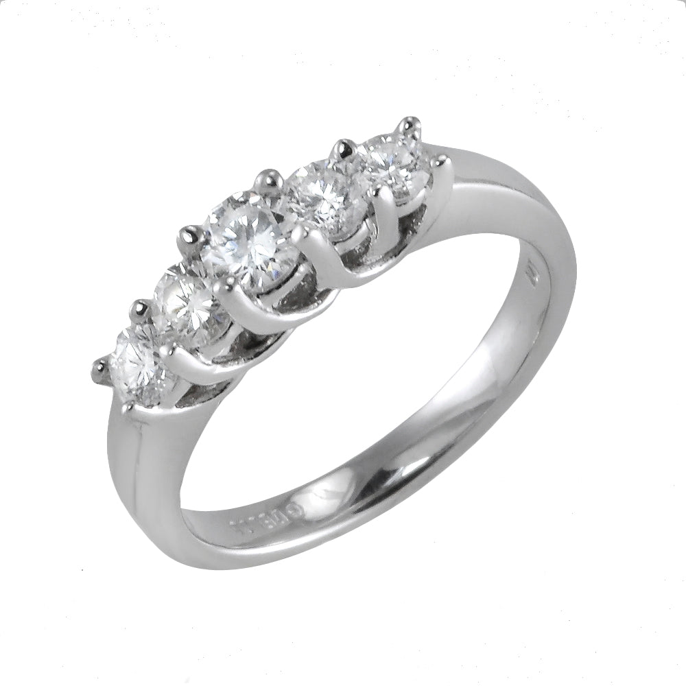 5 Stone Diamond Anniversary Band