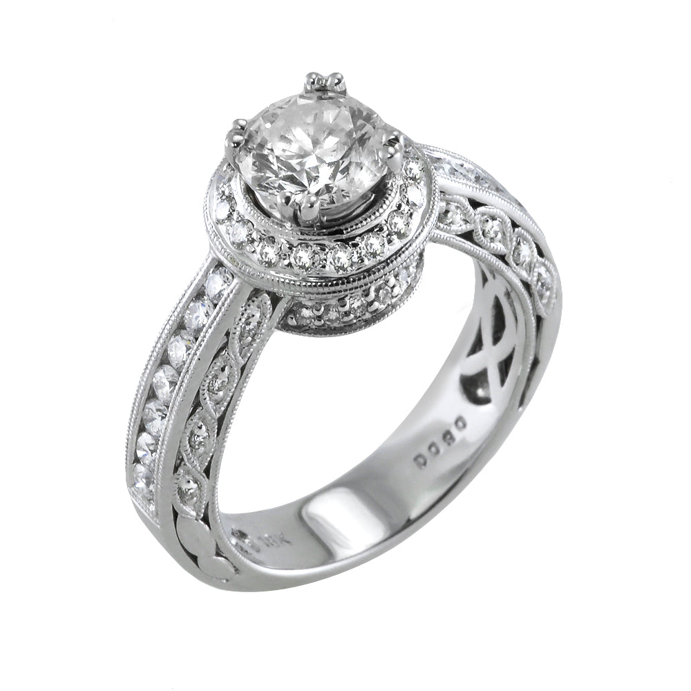 18KT White Gold Diamond Engagement Ring