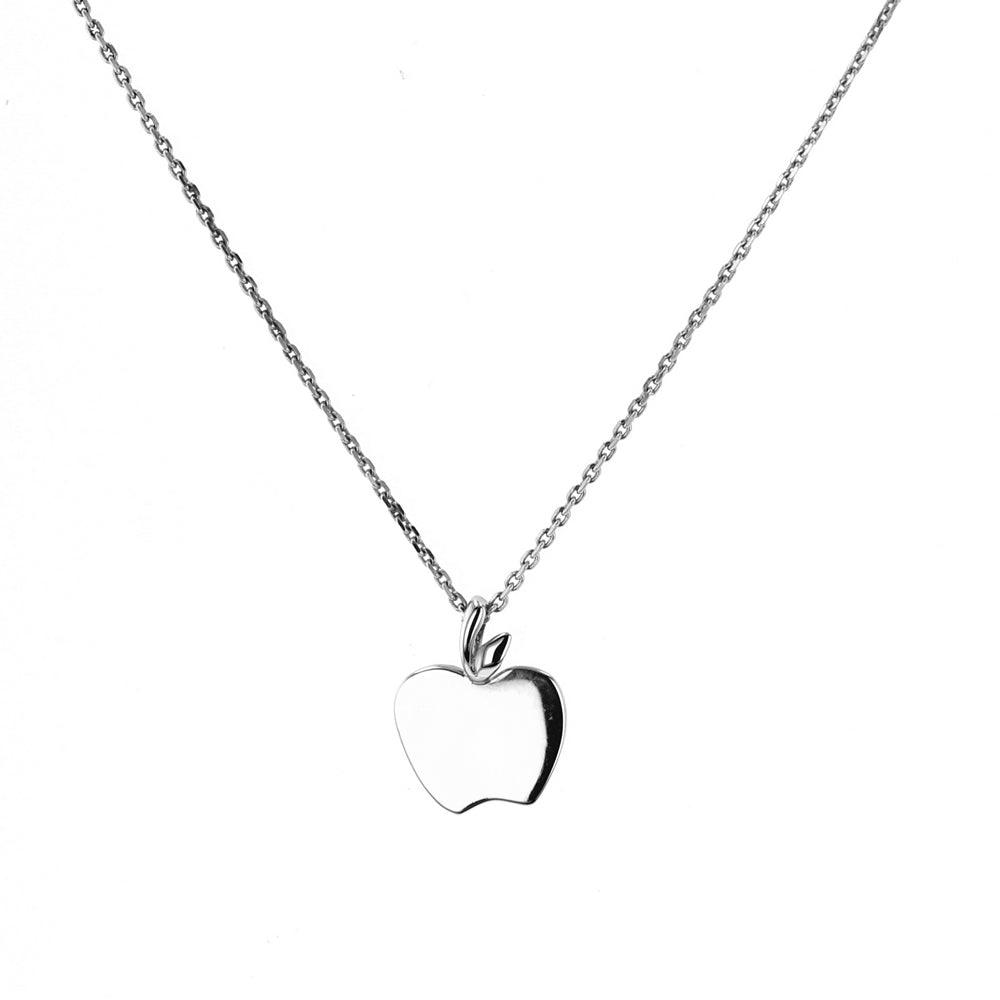 White Gold Apple Pendant