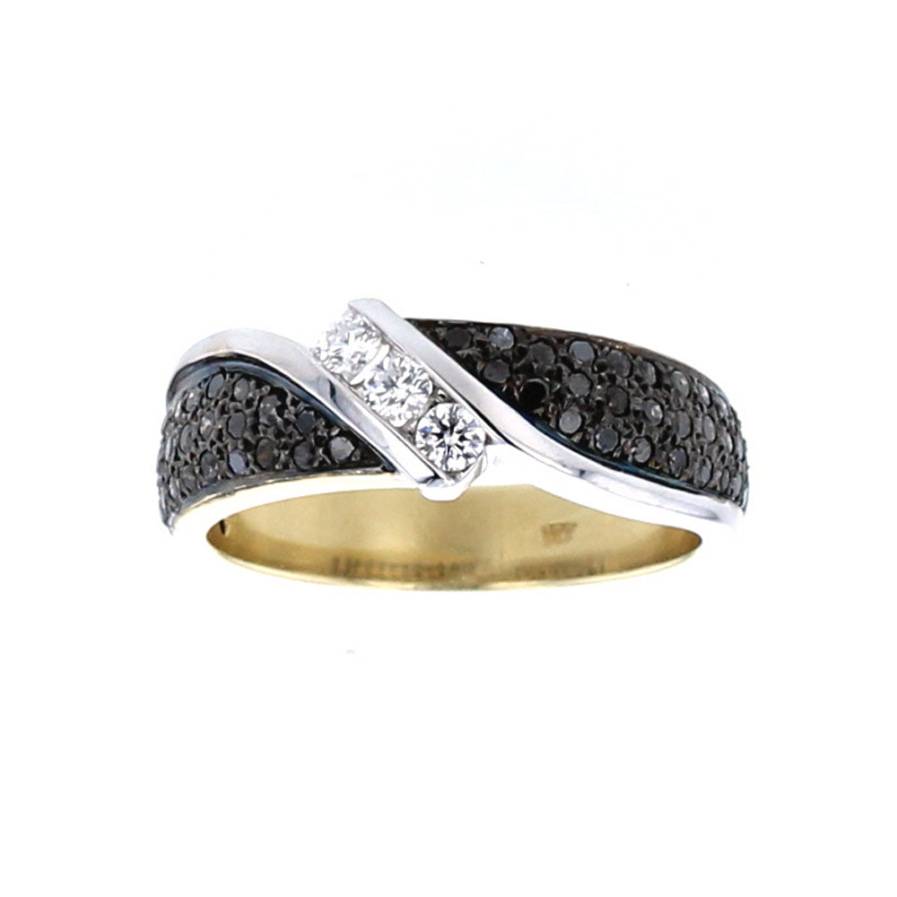 Black & White Diamond Wedding Band Diamond Ring