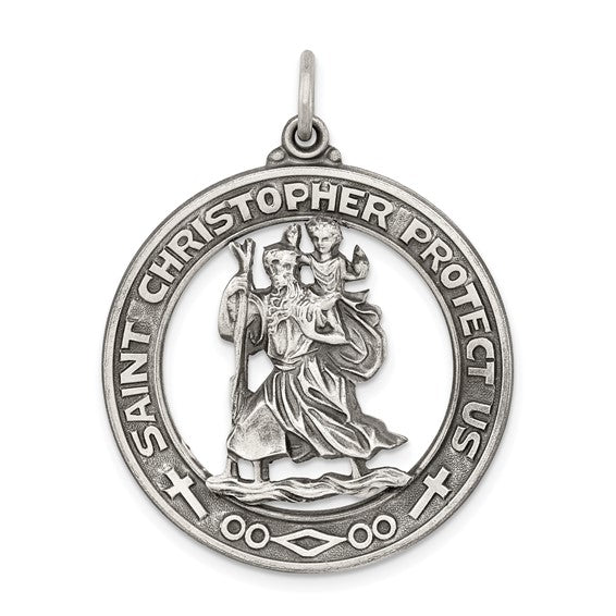 Antiqued St. Christopher Medal
