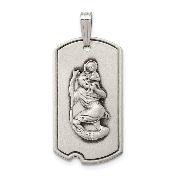 St. Christopher Dog Tag Pendant