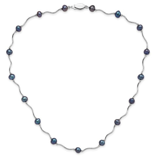 Black Cultured Pearl Necklace