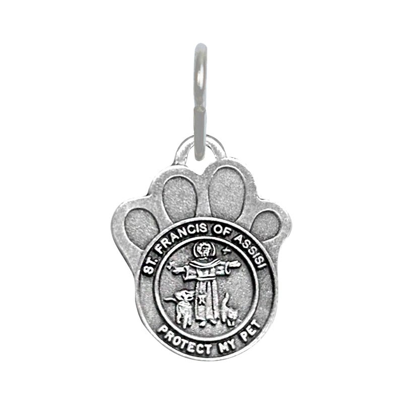 Pewter Paw and St. Francis Pet Medal