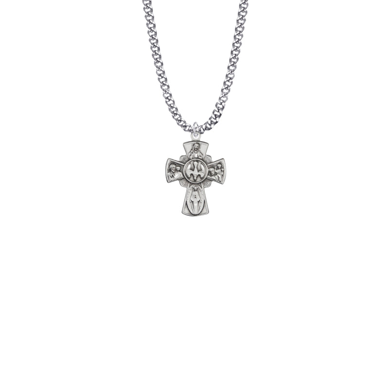 Sterling Silver Engraved Antique Five Way Medal