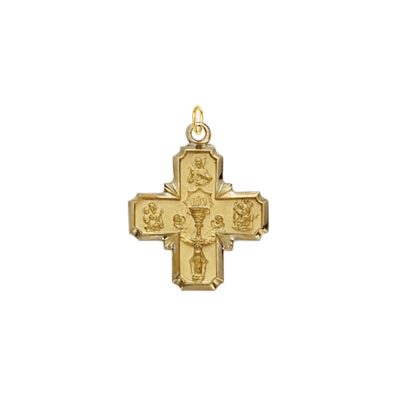 Gold First Communion Four Way Medal
