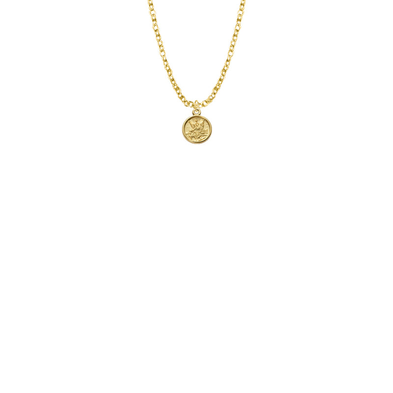 3/8 Inch Gold Filled Guardian Angel Baby Medal