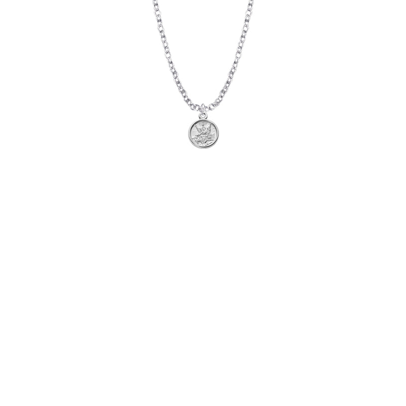 3/8 Inch Sterling Silver Guardian Angel Baby Medal