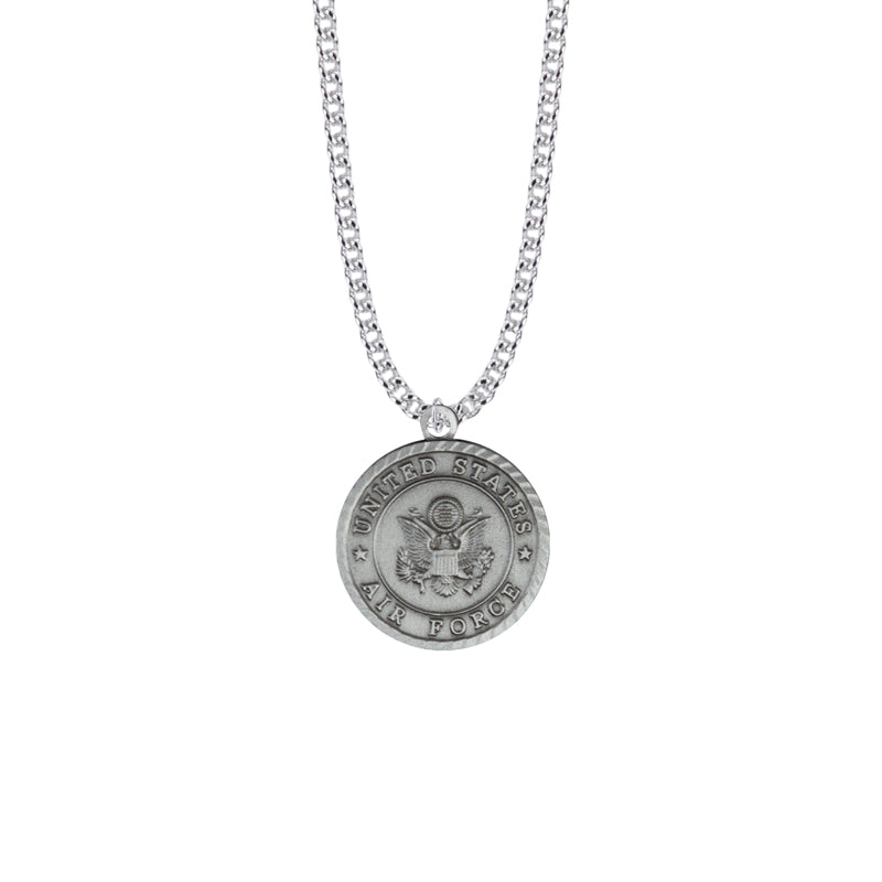 Round Pewter U.S. Air Force Medal with St. Michael on Back (Not Available - License Pending)