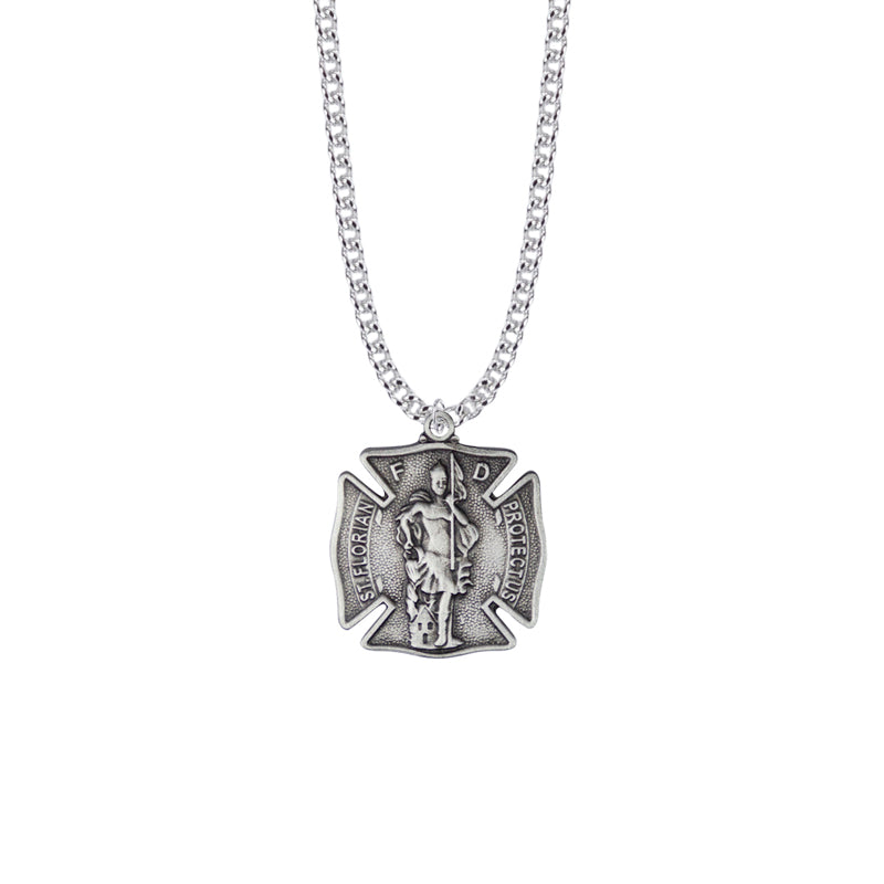 Pewter St.Florian Shield Medal, Patron Saint of Firefighters
