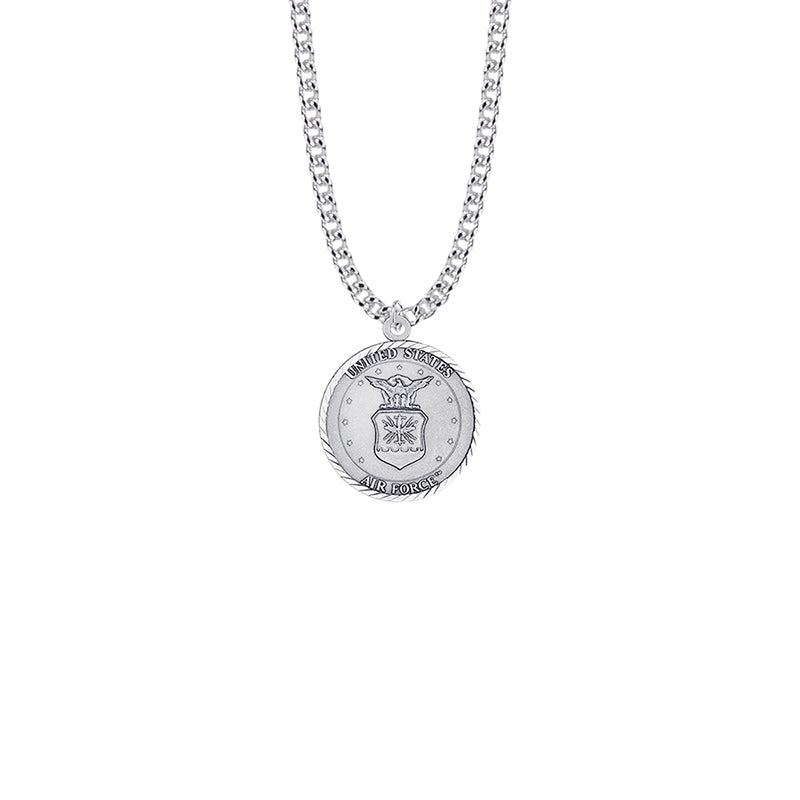 Sterling Silver U.S. Air Force Medal with St. Michael on Back
