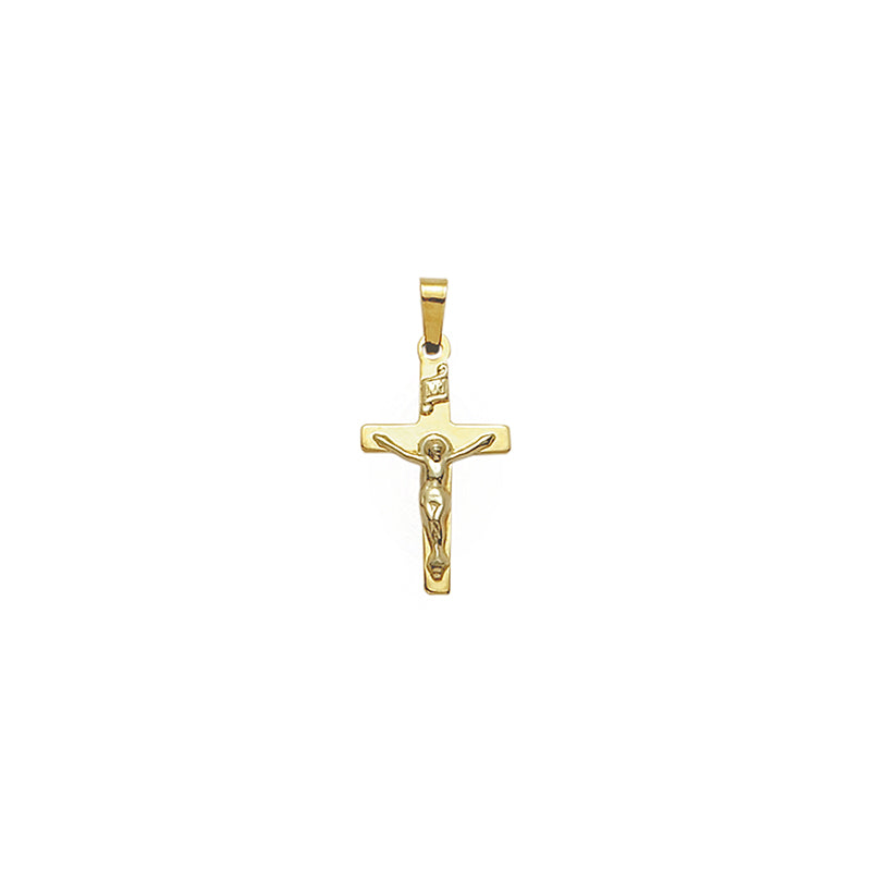 Gold Plain Crucifix Pendant