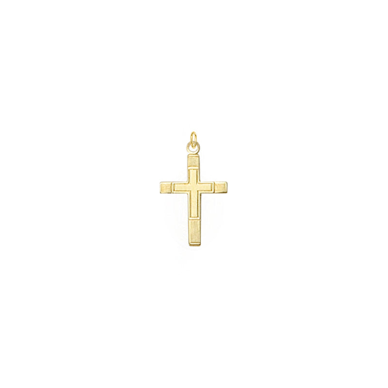 5/8 Inch Gold Inner Cross Pendant