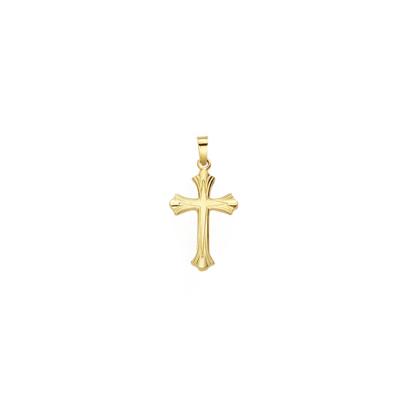 Gold Flared Cross Pendant
