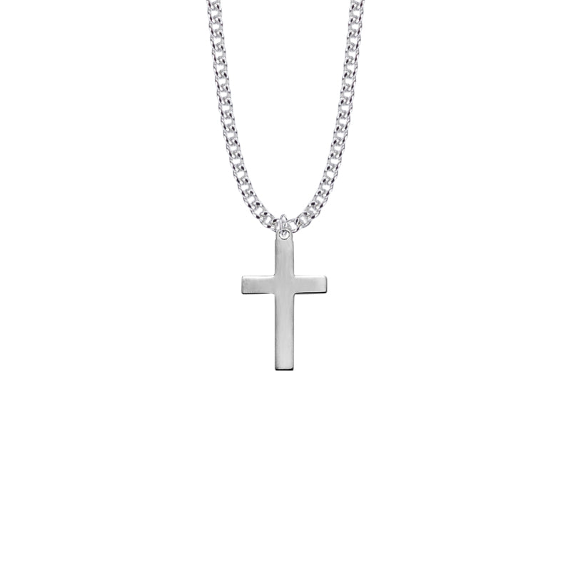 Sterling Silver Plain Cross Necklace