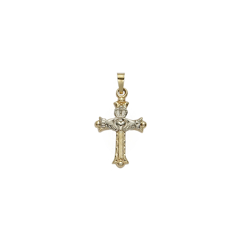 Gold Celtic Claddagh Cross Pendant