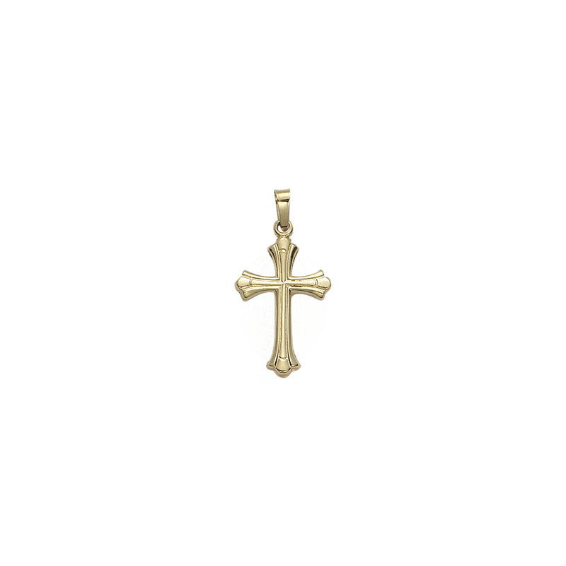 5/8 Inch Gold Flared Ends Inner Cross Pendant