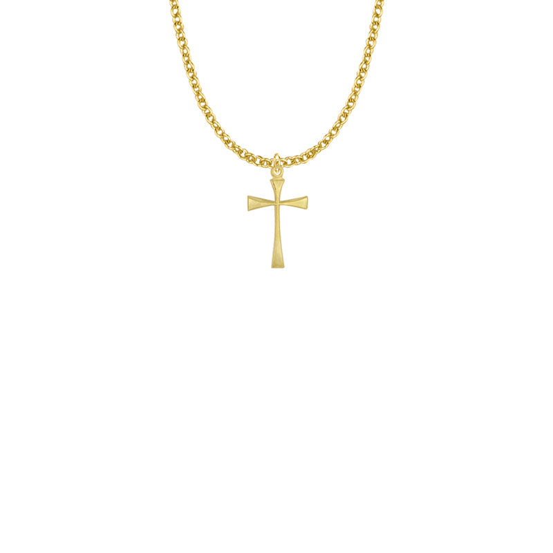 Gold Plated Over Brass Maltese Cross Necklace