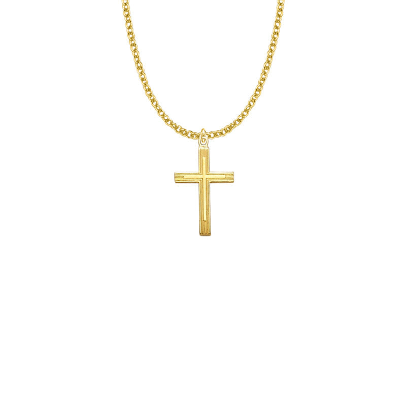 10KT Gold Filled Outlined Inner Cross Necklace