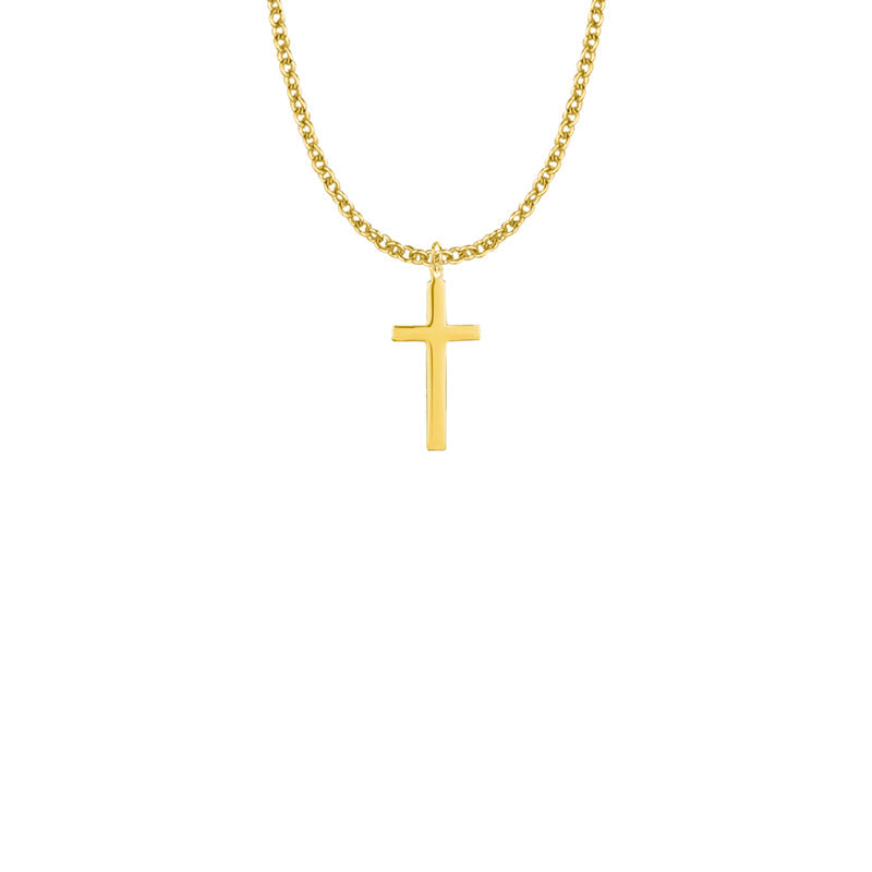 7/8 Gold Filled Plain Cross Necklace
