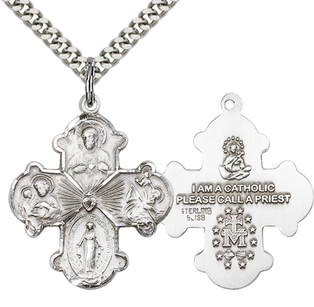 Sterling Silver 4-Way Pendant