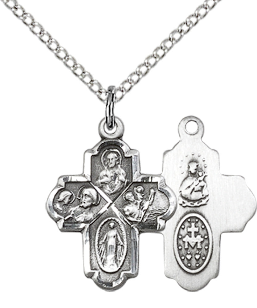 Sterling Silver 4-Way Pendant