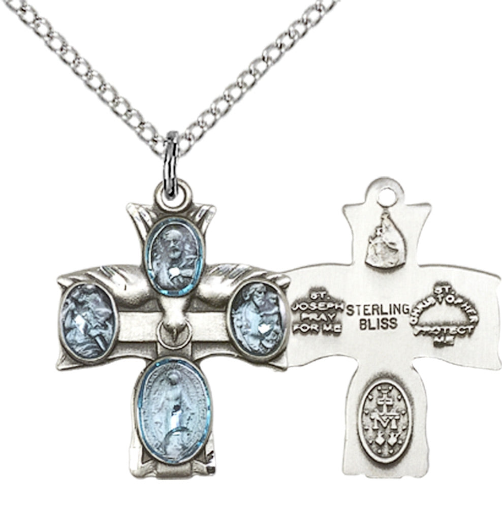 Sterling Silver 4-Way Pendant