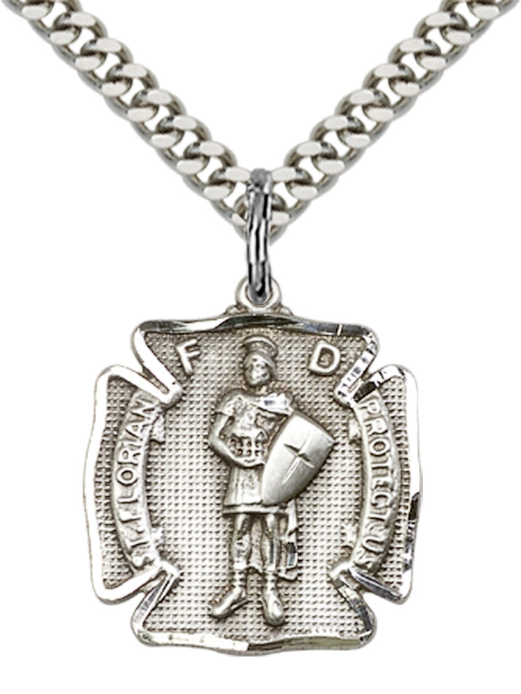 Sterling Silver St. Florian Pendant
